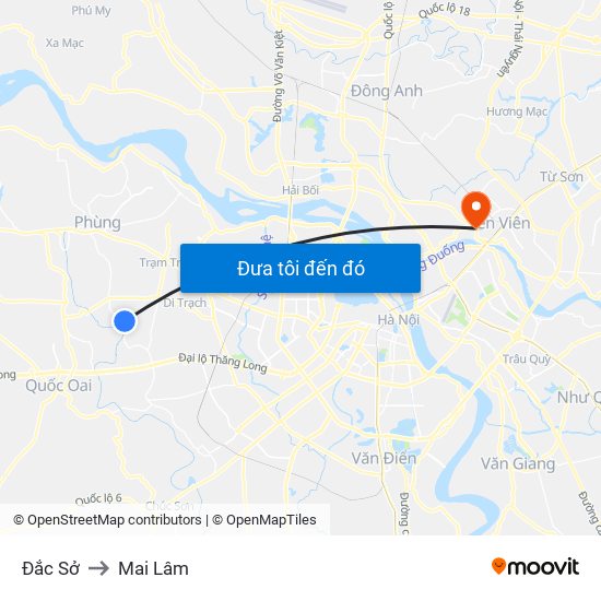 Đắc Sở to Mai Lâm map