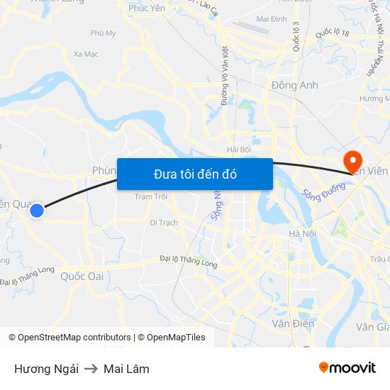 Hương Ngải to Mai Lâm map