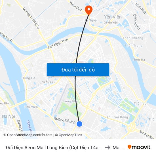 Đối Diện Aeon Mall Long Biên (Cột Điện T4a/2a-B Đường Cổ Linh) to Mai Lâm map