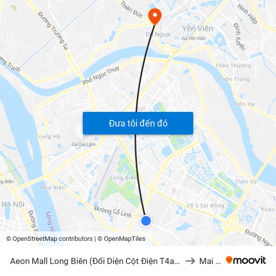 Aeon Mall Long Biên (Đối Diện Cột Điện T4a/2a-B Đường Cổ Linh) to Mai Lâm map