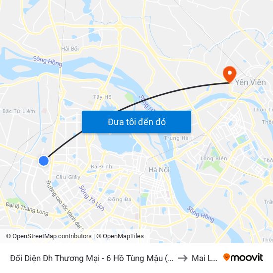 Đối Diện Đh Thương Mại - 6 Hồ Tùng Mậu (Cột Sau) to Mai Lâm map