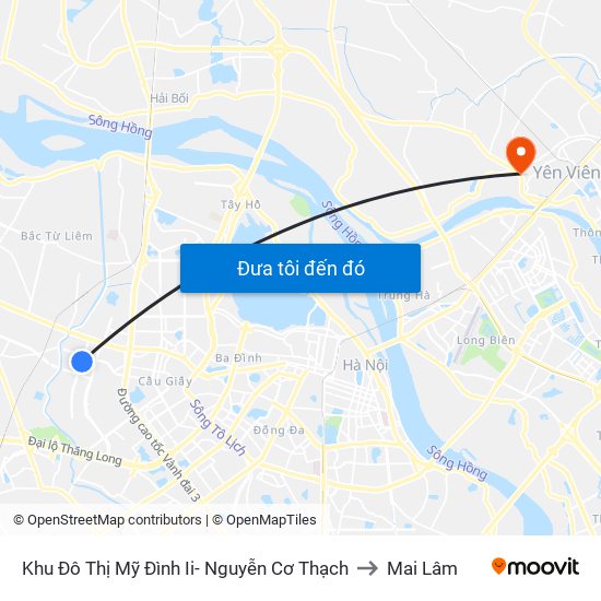 Khu Đô Thị Mỹ Đình Ii- Nguyễn Cơ Thạch to Mai Lâm map