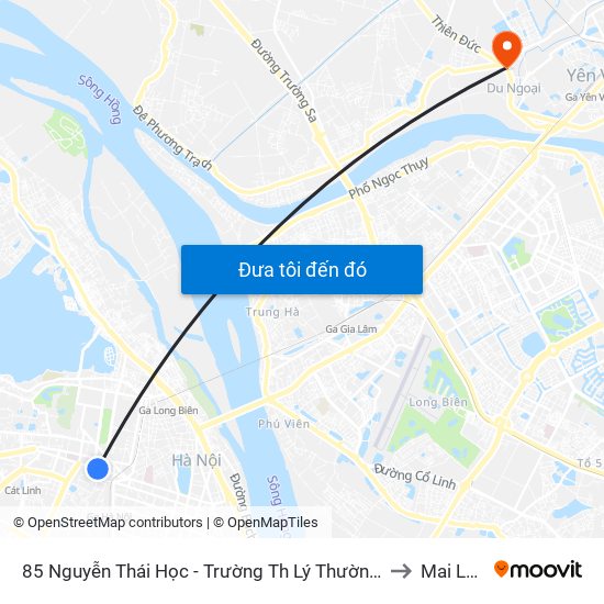 85 Nguyễn Thái Học - Trường Th Lý Thường Kiệt to Mai Lâm map