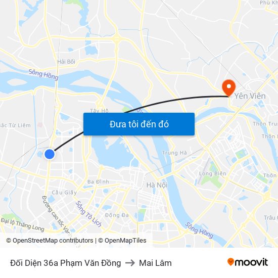 Đối Diện 36a Phạm Văn Đồng to Mai Lâm map