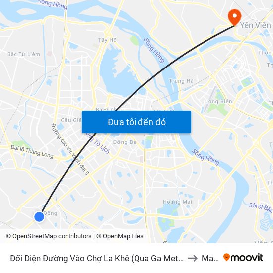 Đối Diện Đường Vào Chợ La Khê (Qua Ga Metro La Khê) - 405 Quang Trung (Hà Đông) to Mai Lâm map