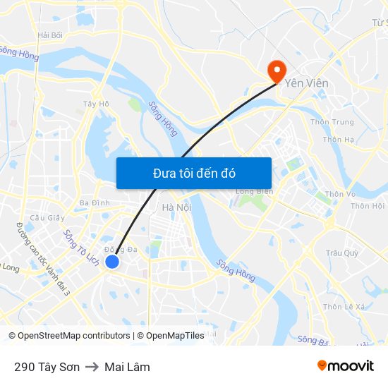 290 Tây Sơn to Mai Lâm map