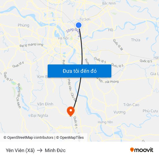 Yên Viên (Xã) to Minh Đức map