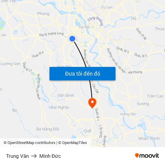 Trung Văn to Minh Đức map