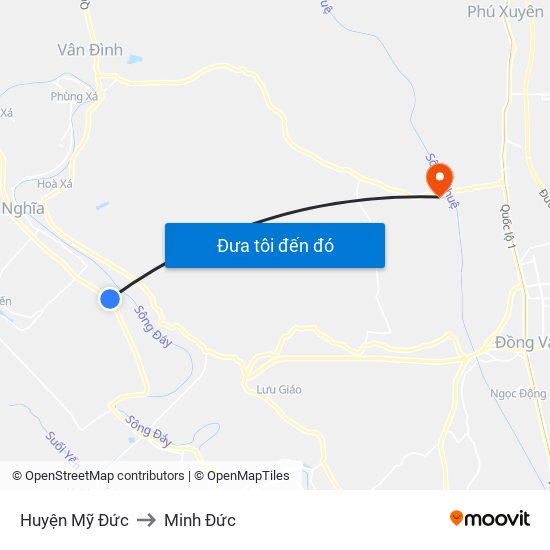 Huyện Mỹ Đức to Minh Đức map