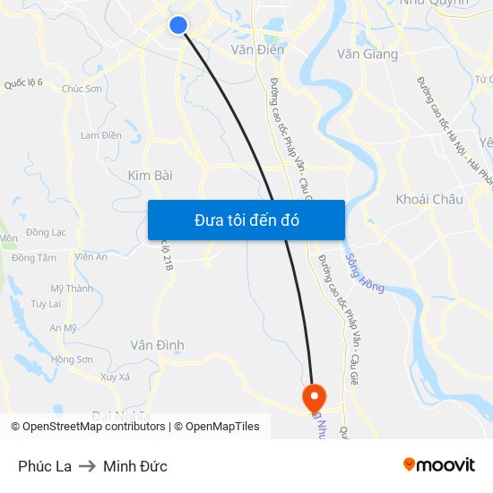 Phúc La to Minh Đức map