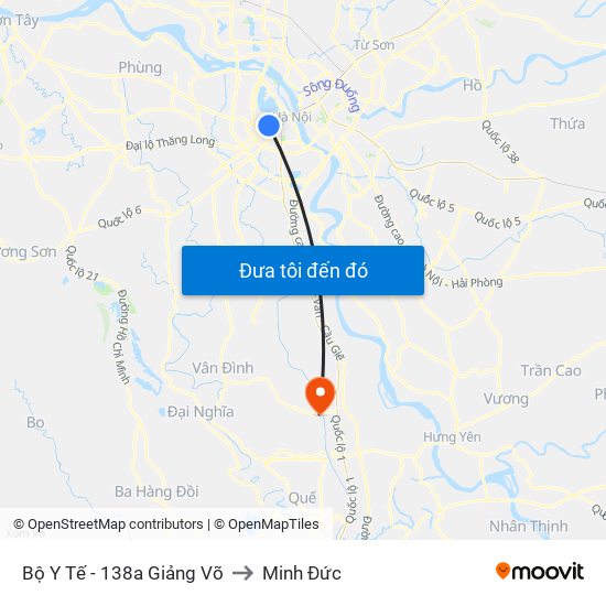 Bộ Y Tế - 138a Giảng Võ to Minh Đức map