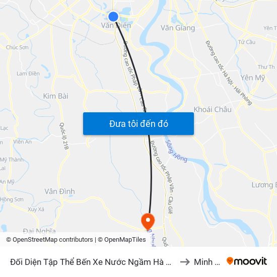 Đối Diện Tập Thể Bến Xe Nước Ngầm Hà Nội - Ngọc Hồi to Minh Đức map