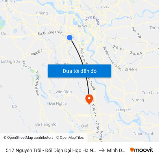 517 Nguyễn Trãi - Đối Diện Đại Học Hà Nội to Minh Đức map