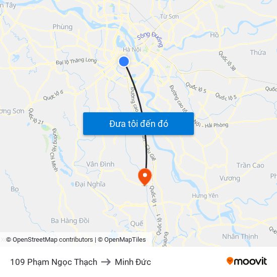 109 Phạm Ngọc Thạch to Minh Đức map