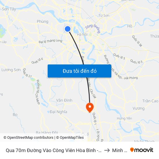 Qua 70m Đường Vào Công Viên Hòa Bình - Phạm Văn Đồng to Minh Đức map