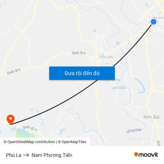Phú La to Nam Phương Tiến map
