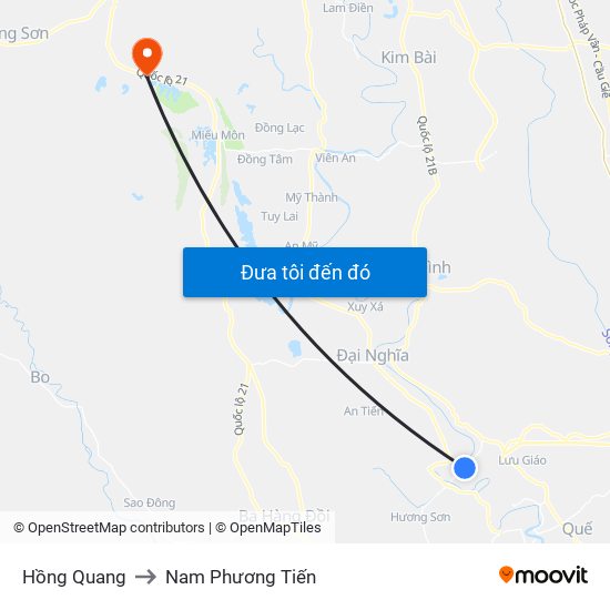 Hồng Quang to Nam Phương Tiến map