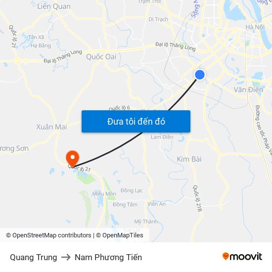 Quang Trung to Nam Phương Tiến map