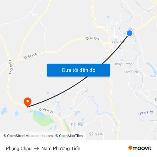 Phụng Châu to Nam Phương Tiến map