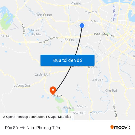 Đắc Sở to Nam Phương Tiến map