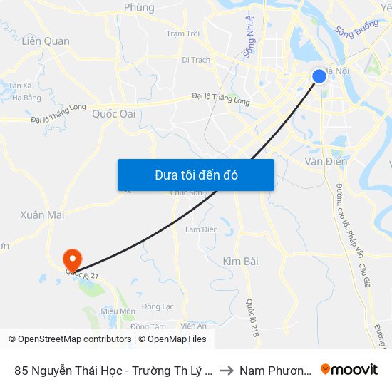85 Nguyễn Thái Học - Trường Th Lý Thường Kiệt to Nam Phương Tiến map