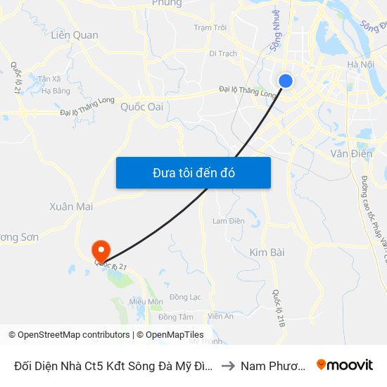 Đối Diện Nhà Ct5 Kđt Sông Đà Mỹ Đình - Phạm Hùng to Nam Phương Tiến map