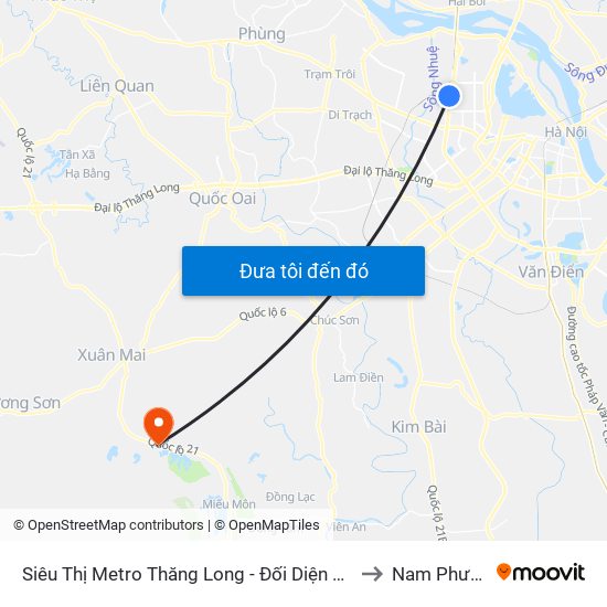 Siêu Thị Metro Thăng Long - Đối Diện Ngõ 599 Phạm Văn Đồng to Nam Phương Tiến map