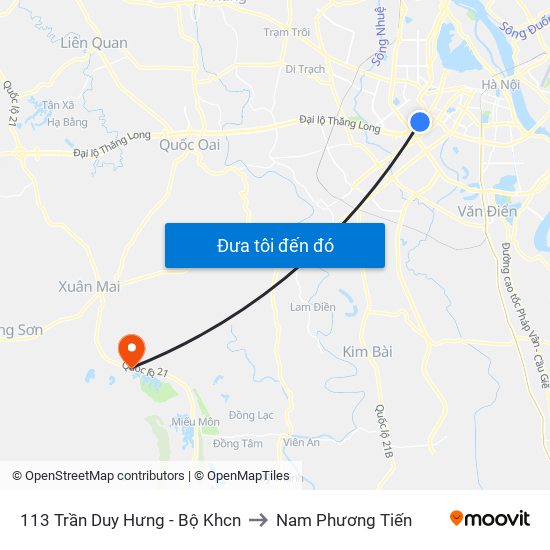 113 Trần Duy Hưng - Bộ Khcn to Nam Phương Tiến map