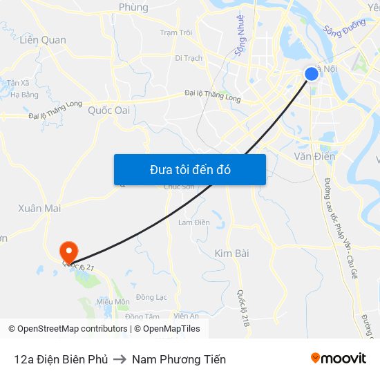 12a Điện Biên Phủ to Nam Phương Tiến map