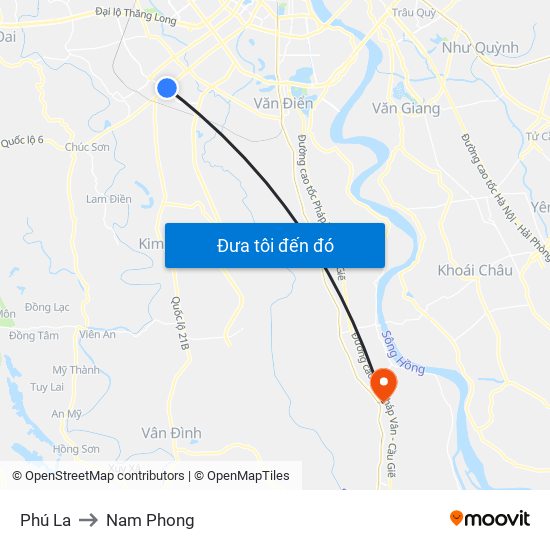 Phú La to Nam Phong map