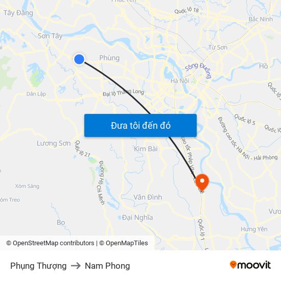 Phụng Thượng to Nam Phong map