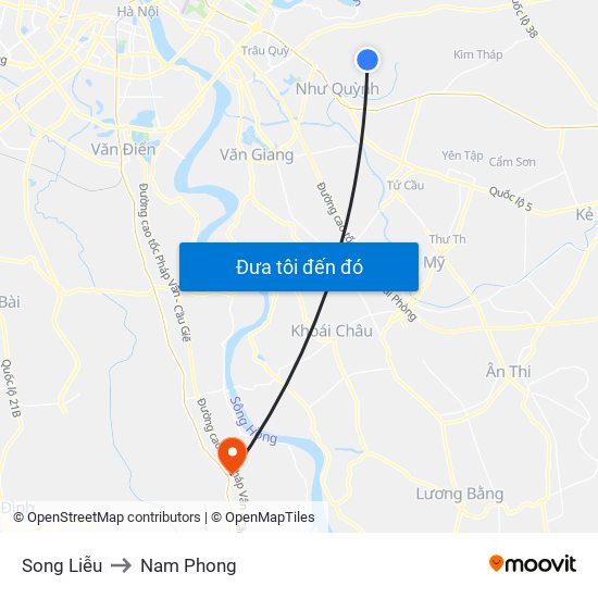Song Liễu to Nam Phong map