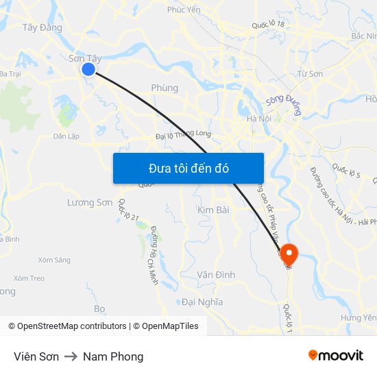 Viên Sơn to Nam Phong map