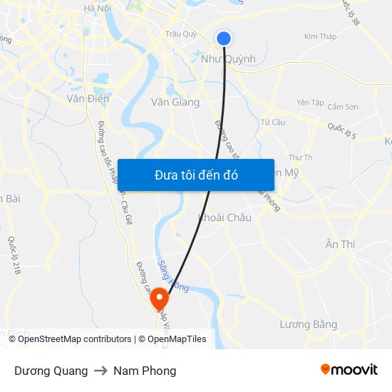 Dương Quang to Nam Phong map