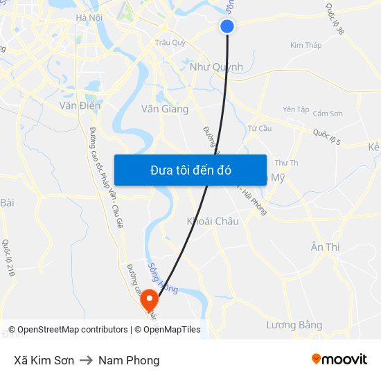 Xã Kim Sơn to Nam Phong map