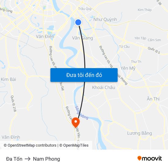 Đa Tốn to Nam Phong map