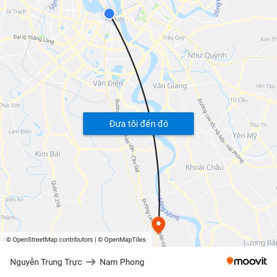 Nguyễn Trung Trực to Nam Phong map