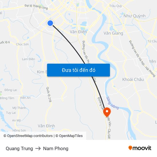 Quang Trung to Nam Phong map