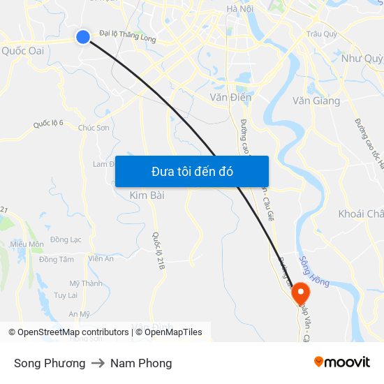 Song Phương to Nam Phong map