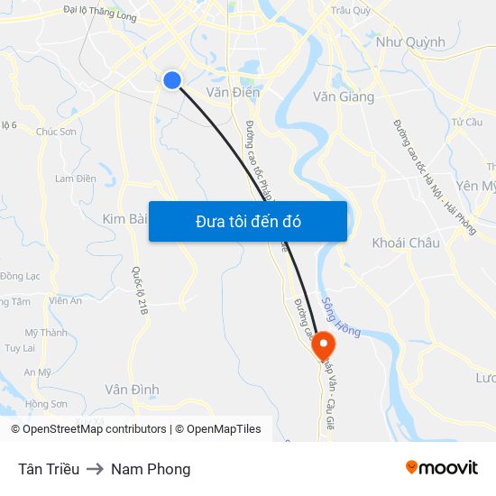 Tân Triều to Nam Phong map