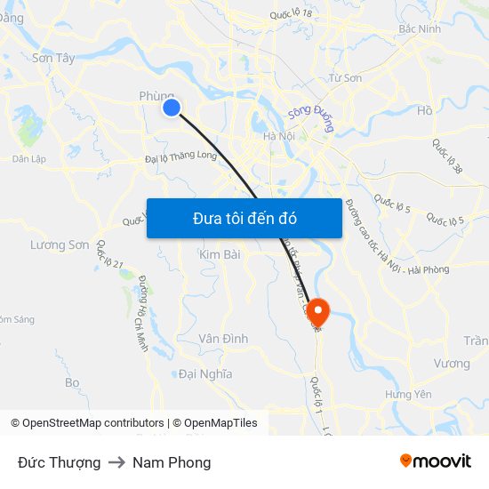 Đức Thượng to Nam Phong map