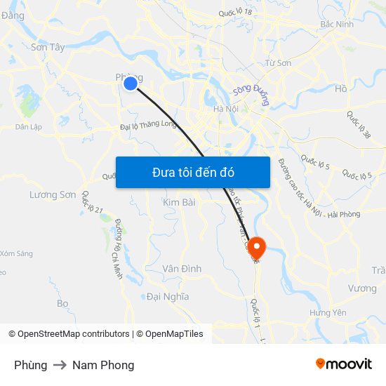 Phùng to Nam Phong map