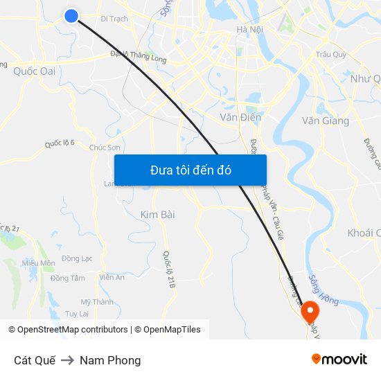 Cát Quế to Nam Phong map