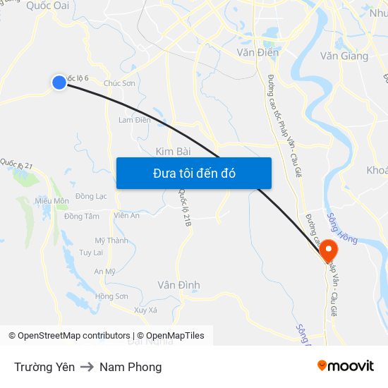 Trường Yên to Nam Phong map