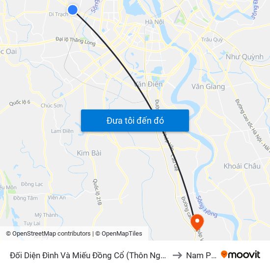 Đối Diện Đình Và Miếu Đồng Cổ (Thôn Nguyên Xá) - Đường 32 to Nam Phong map