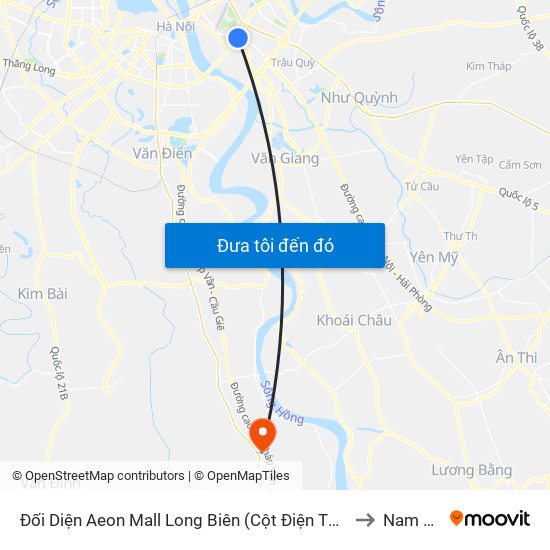 Đối Diện Aeon Mall Long Biên (Cột Điện T4a/2a-B Đường Cổ Linh) to Nam Phong map