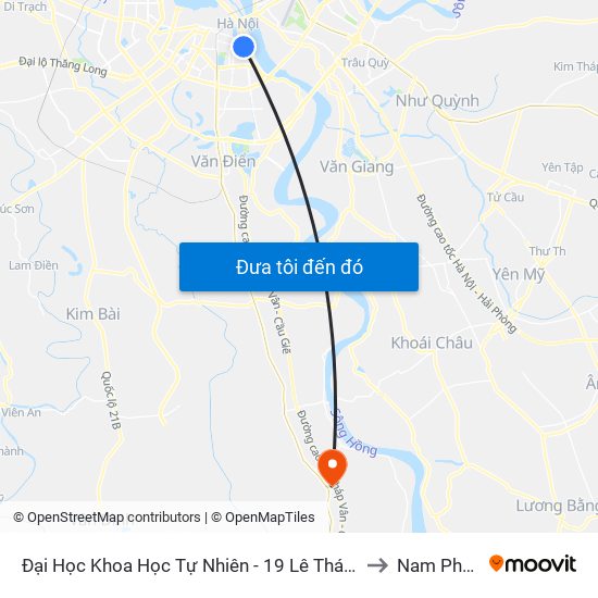 Đại Học Khoa Học Tự Nhiên - 19 Lê Thánh Tông to Nam Phong map