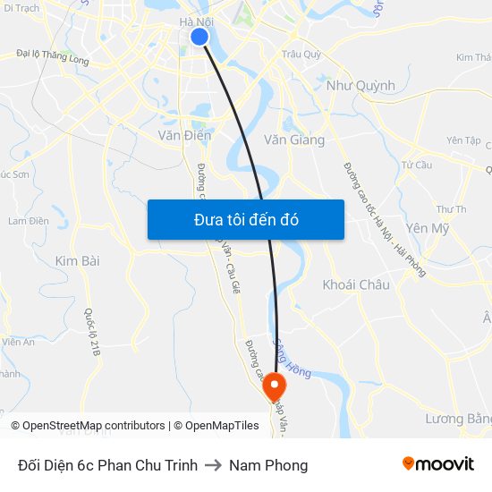 Đối Diện 6c Phan Chu Trinh to Nam Phong map