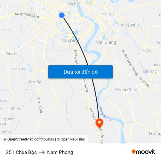 251 Chùa Bộc to Nam Phong map