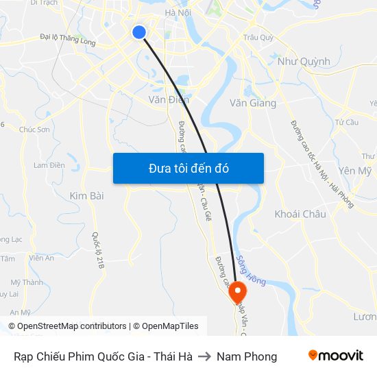 Rạp Chiếu Phim Quốc Gia - Thái Hà to Nam Phong map